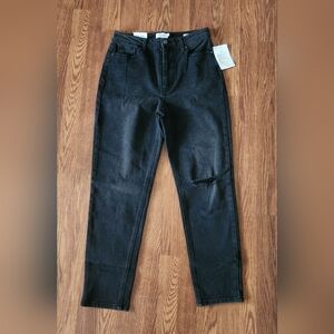 True Craft Women's High Rise Mom Jeans - Black